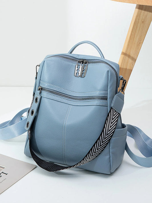 Leather Multi-Compartment Backpack Bag free shipping -Oh Em Gee Boutique