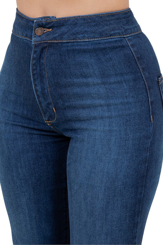Harley Wide Leg Dark Blue free shipping -Oh Em Gee Boutique
