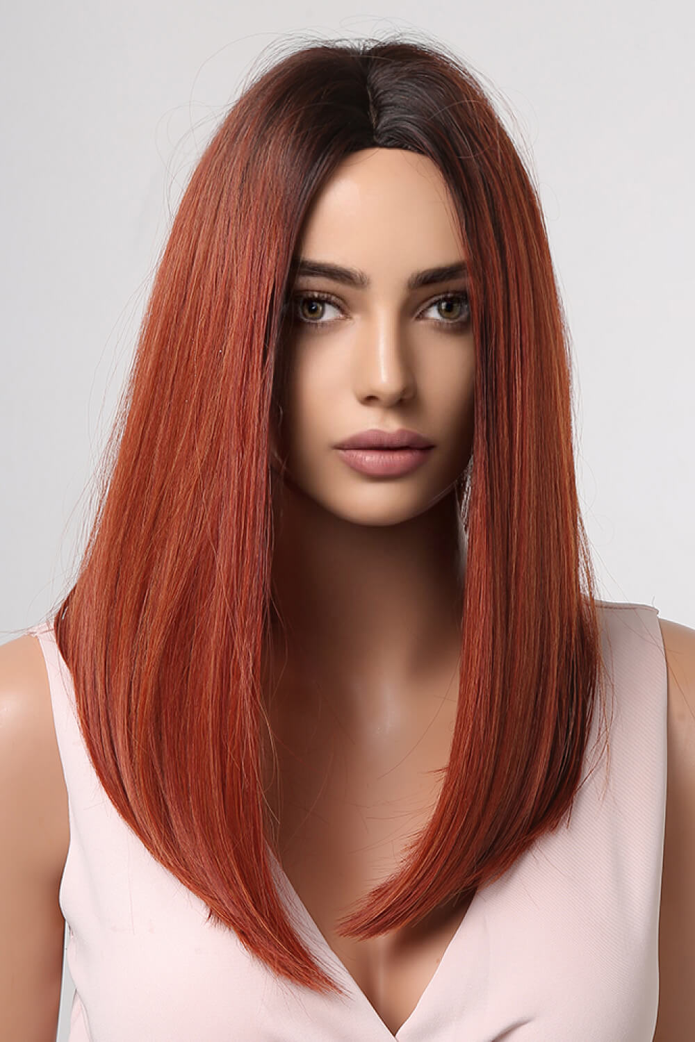 13*2" Full-Machine Wigs Synthetic Mid-Length Straight 27" free shipping -Oh Em Gee Boutique