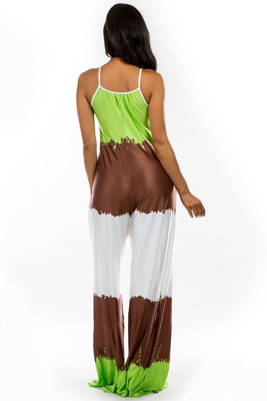 Sexy Multi Print Jumpsuit free shipping -Oh Em Gee Boutique