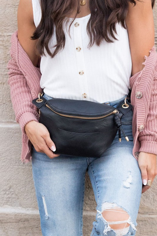 Luxe Convertible Sling Belt Bum Bag free shipping -Oh Em Gee Boutique
