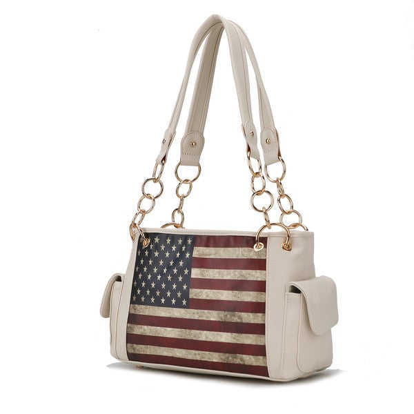 MKF Alaina Women's Flag Shoulder Bag by Mia K free shipping -Oh Em Gee Boutique