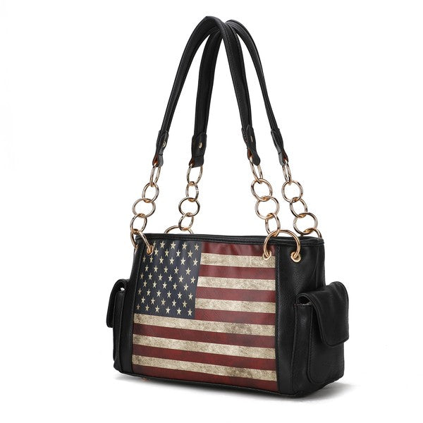 MKF Alaina Women's Flag Shoulder Bag by Mia K free shipping -Oh Em Gee Boutique