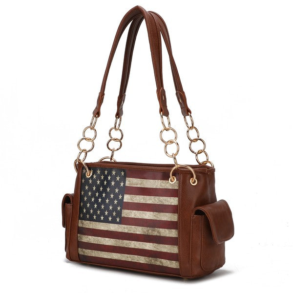 MKF Alaina Women's Flag Shoulder Bag by Mia K free shipping -Oh Em Gee Boutique