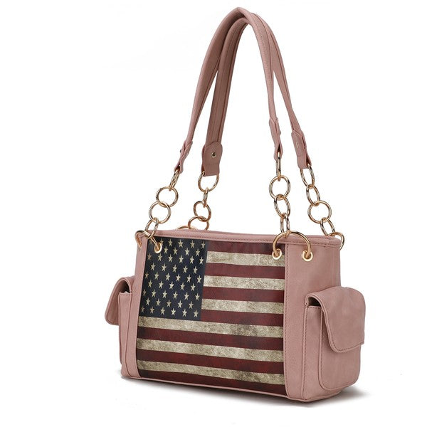 MKF Alaina Women's Flag Shoulder Bag by Mia K free shipping -Oh Em Gee Boutique