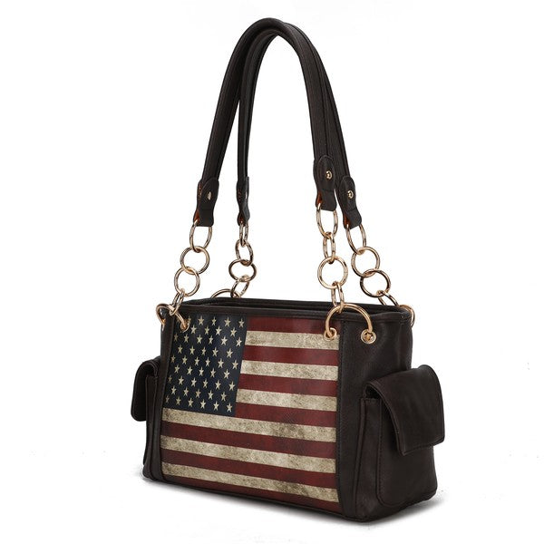 MKF Alaina Women's Flag Shoulder Bag by Mia K free shipping -Oh Em Gee Boutique