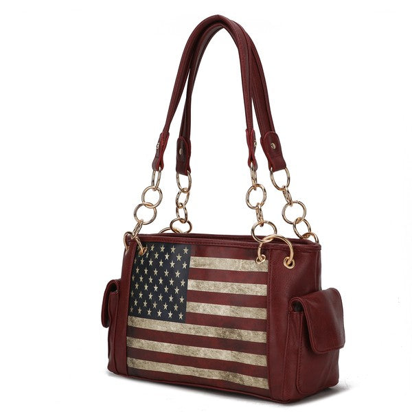 MKF Alaina Women's Flag Shoulder Bag by Mia K free shipping -Oh Em Gee Boutique