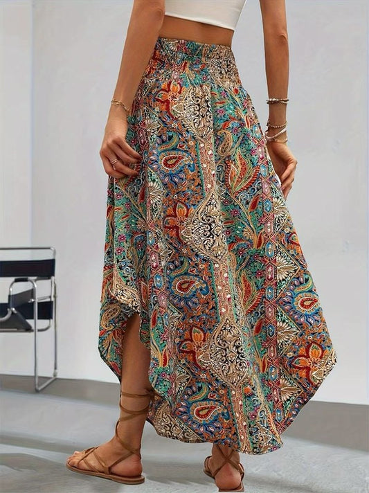 Paisley Maxi Skirt free shipping -Oh Em Gee Boutique