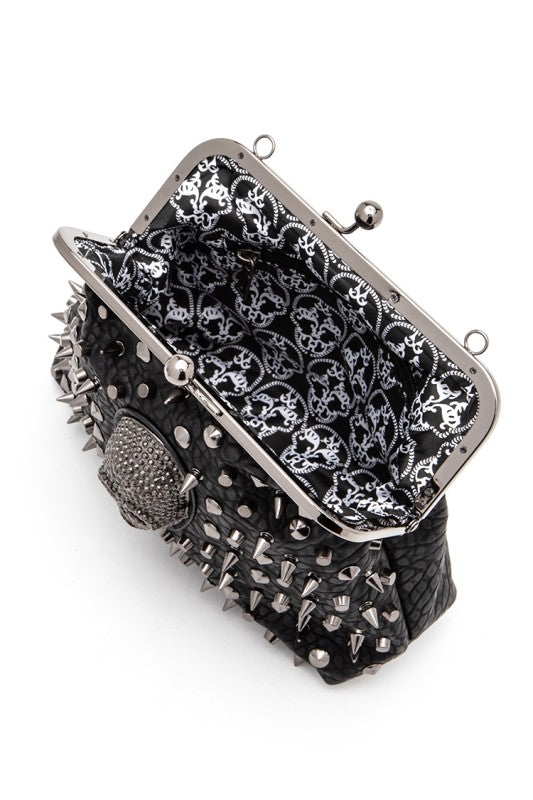 Skull Studded Convertible Shoulder Bag free shipping -Oh Em Gee Boutique