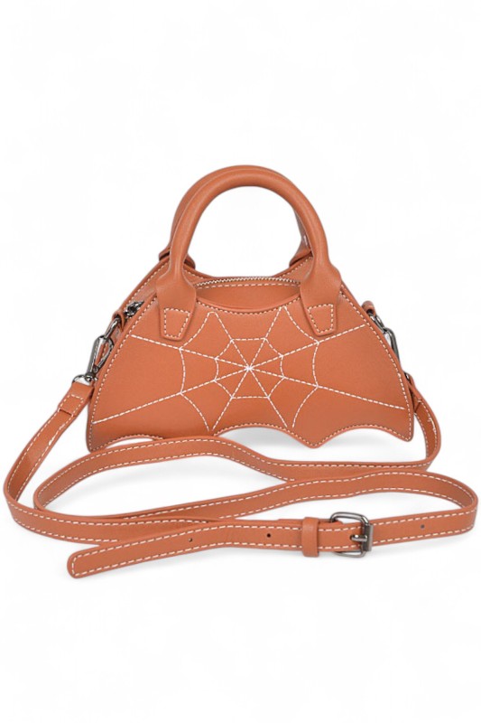 Halloween Spiderweb Stitching Bat Swing Bag free shipping -Oh Em Gee Boutique