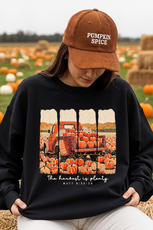 Harvest Is Plenty Graphic Sweatshirt free shipping -Oh Em Gee Boutique