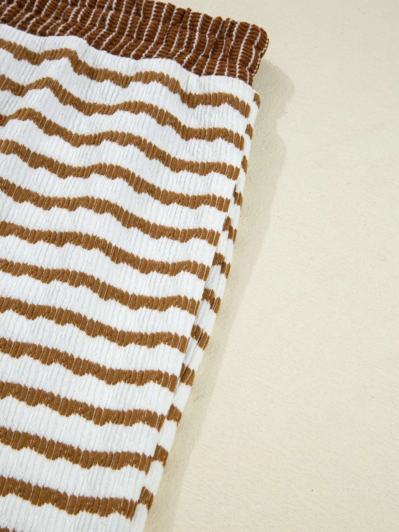 Stripe Collared Top and Drawstring Pant Set free shipping -Oh Em Gee Boutique