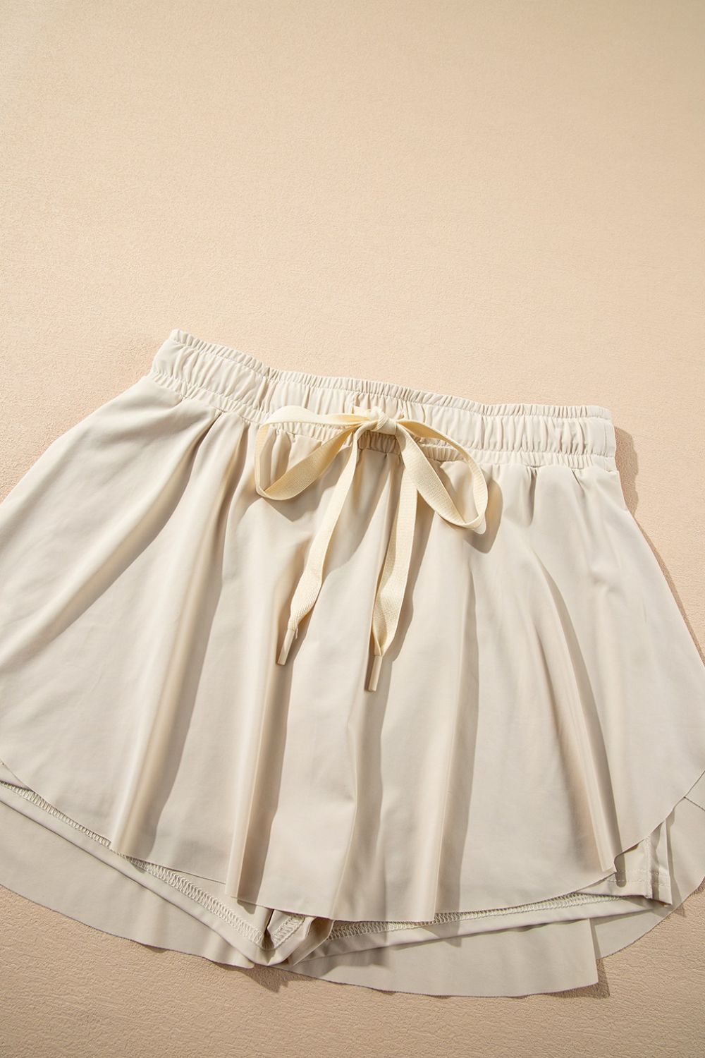 Drawstring High Waist Lined Active Skorts free shipping -Oh Em Gee Boutique