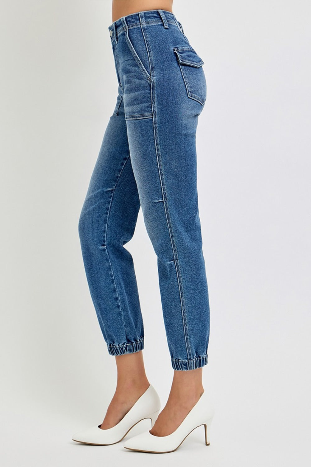 RISEN Full Size High Rise Ankle Jogger Jeans free shipping -Oh Em Gee Boutique