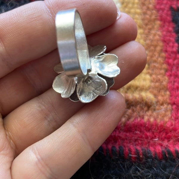 “The Bloom” Handmade Sterling Silver Adjustable Ring free shipping -Oh Em Gee Boutique