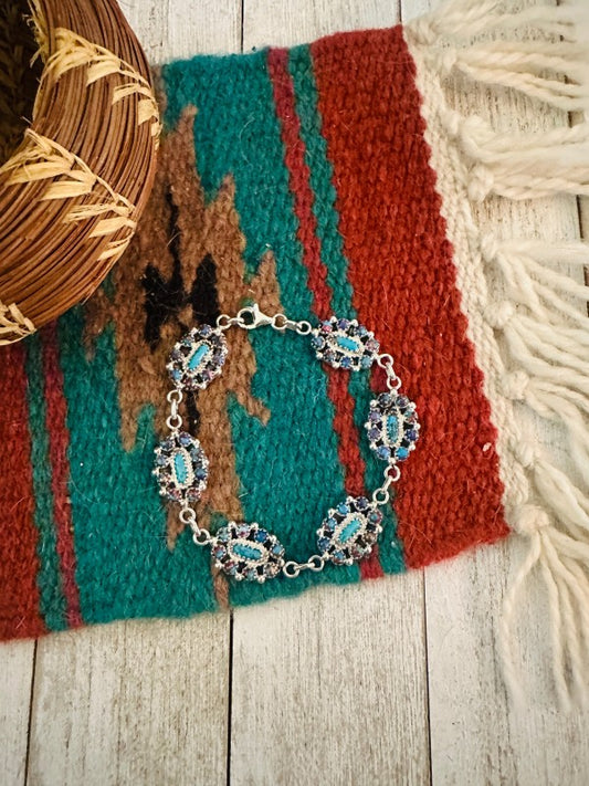 Navajo Pink Dream Mojave & Sterling Silver Link Bracelet free shipping -Oh Em Gee Boutique