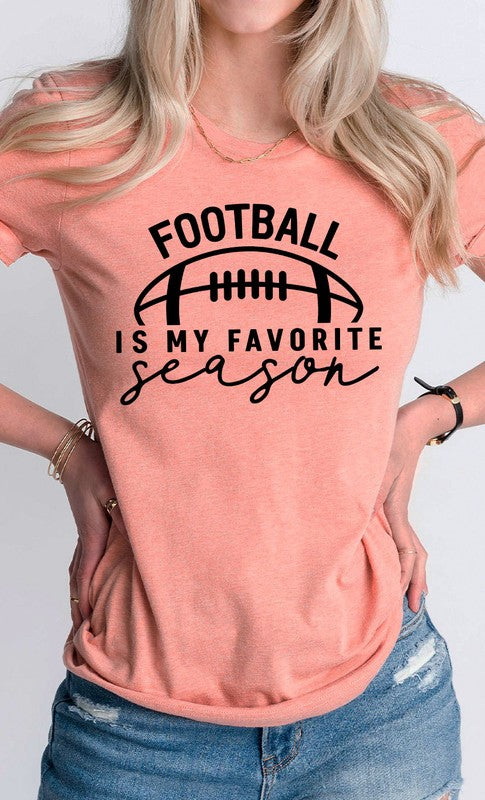 Football is my Favorite Season Graphic Tee  free shipping -Oh Em Gee Boutique