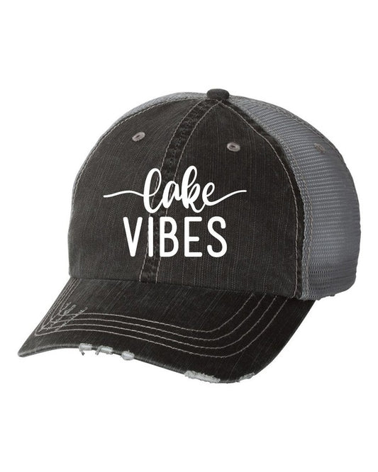 Lake Vibes Embroidered Trucker Hat free shipping -Oh Em Gee Boutique
