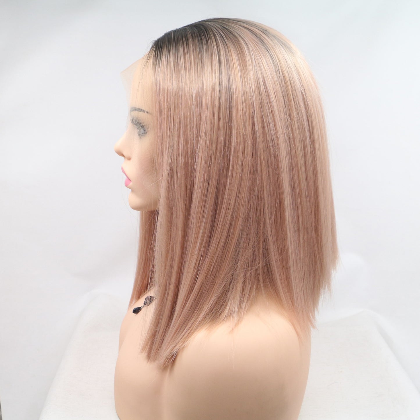 13*3" Lace Front Wigs Synthetic Mid-length Straight 12" 130% Density free shipping -Oh Em Gee Boutique