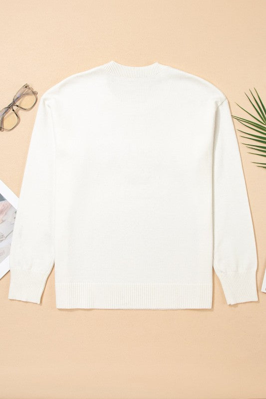 Christmas Holly Jolly Crewneck Sweater free shipping -Oh Em Gee Boutique