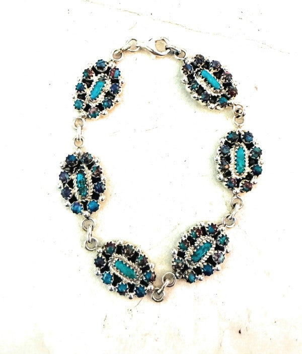 Navajo Pink Dream Mojave & Sterling Silver Link Bracelet free shipping -Oh Em Gee Boutique