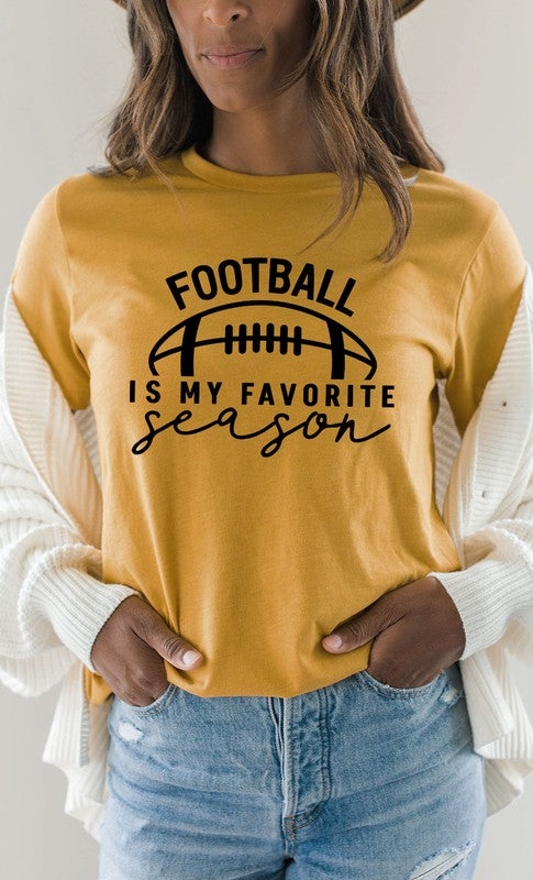 Football is my Favorite Season Graphic Tee  free shipping -Oh Em Gee Boutique