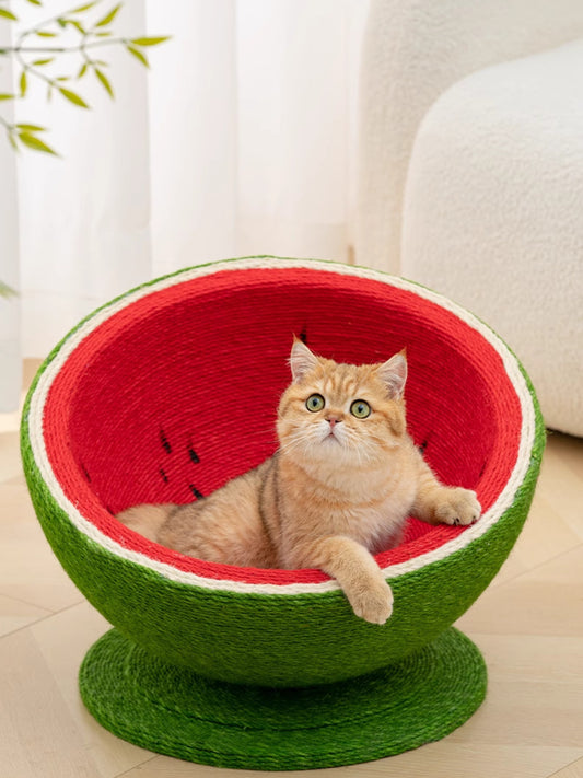 Watermelon Shaped Cat Scratching Post Nest free shipping -Oh Em Gee Boutique