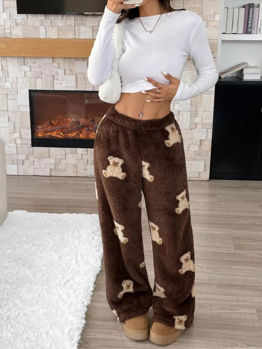 Wide Leg Plush Pants free shipping -Oh Em Gee Boutique