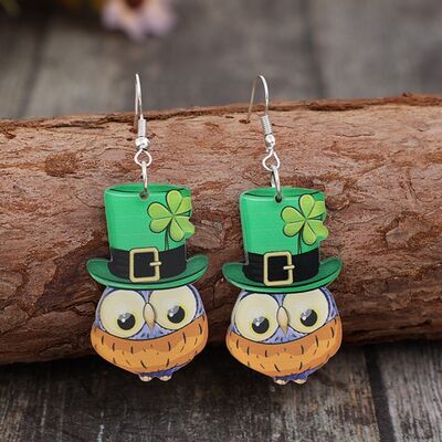 Owl Acrylic Dangle Earrings free shipping -Oh Em Gee Boutique