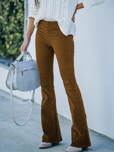 High Waist Bootcut Pants free shipping -Oh Em Gee Boutique