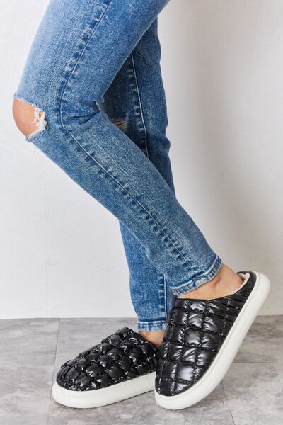 Melody Puffer Plush Slippers free shipping -Oh Em Gee Boutique