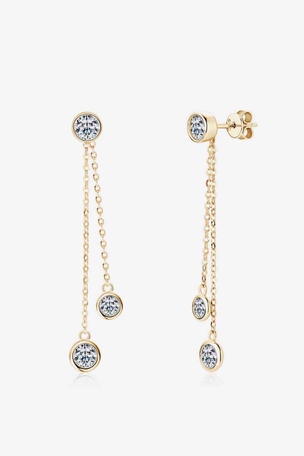 2.6 Carat Moissanite 925 Sterling Silver Earrings free shipping -Oh Em Gee Boutique