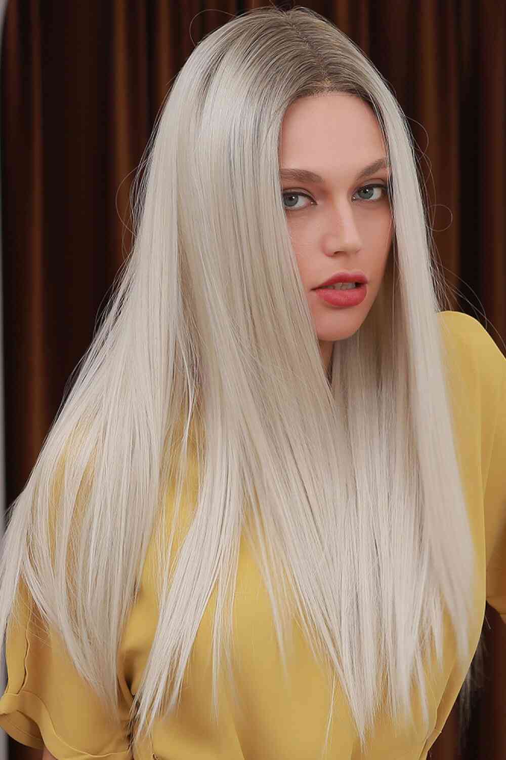 13*2" Lace Front Wigs Synthetic Long Straight 26" Heat Safe 150% Density free shipping -Oh Em Gee Boutique
