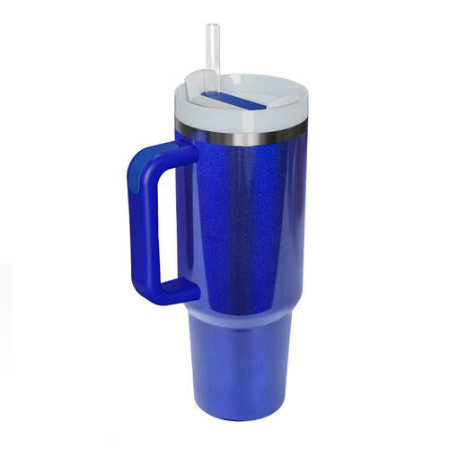 Stainless Steel Tumbler with Handle and Straw free shipping -Oh Em Gee Boutique