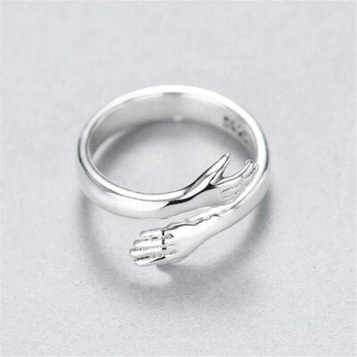 Hug Shape 925 Sterling Silver Bypass Ring free shipping -Oh Em Gee Boutique