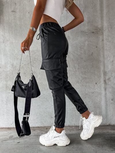 Drawstring Pants with Pockets free shipping -Oh Em Gee Boutique
