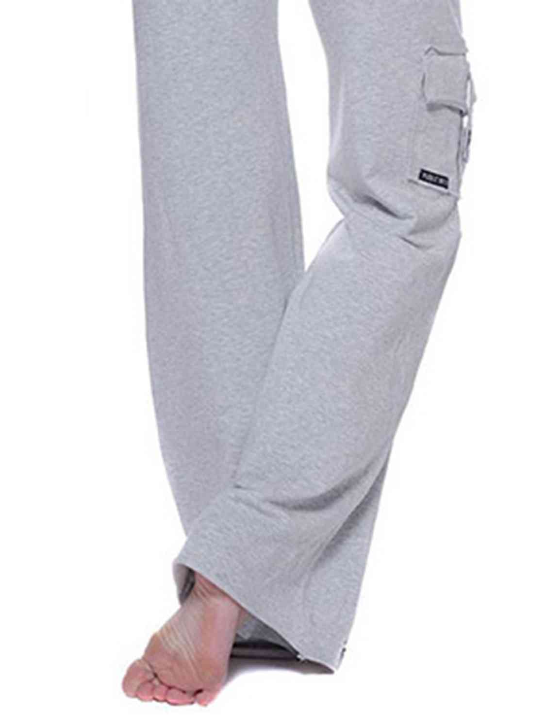 Mid Waist Pants with Pockets free shipping -Oh Em Gee Boutique