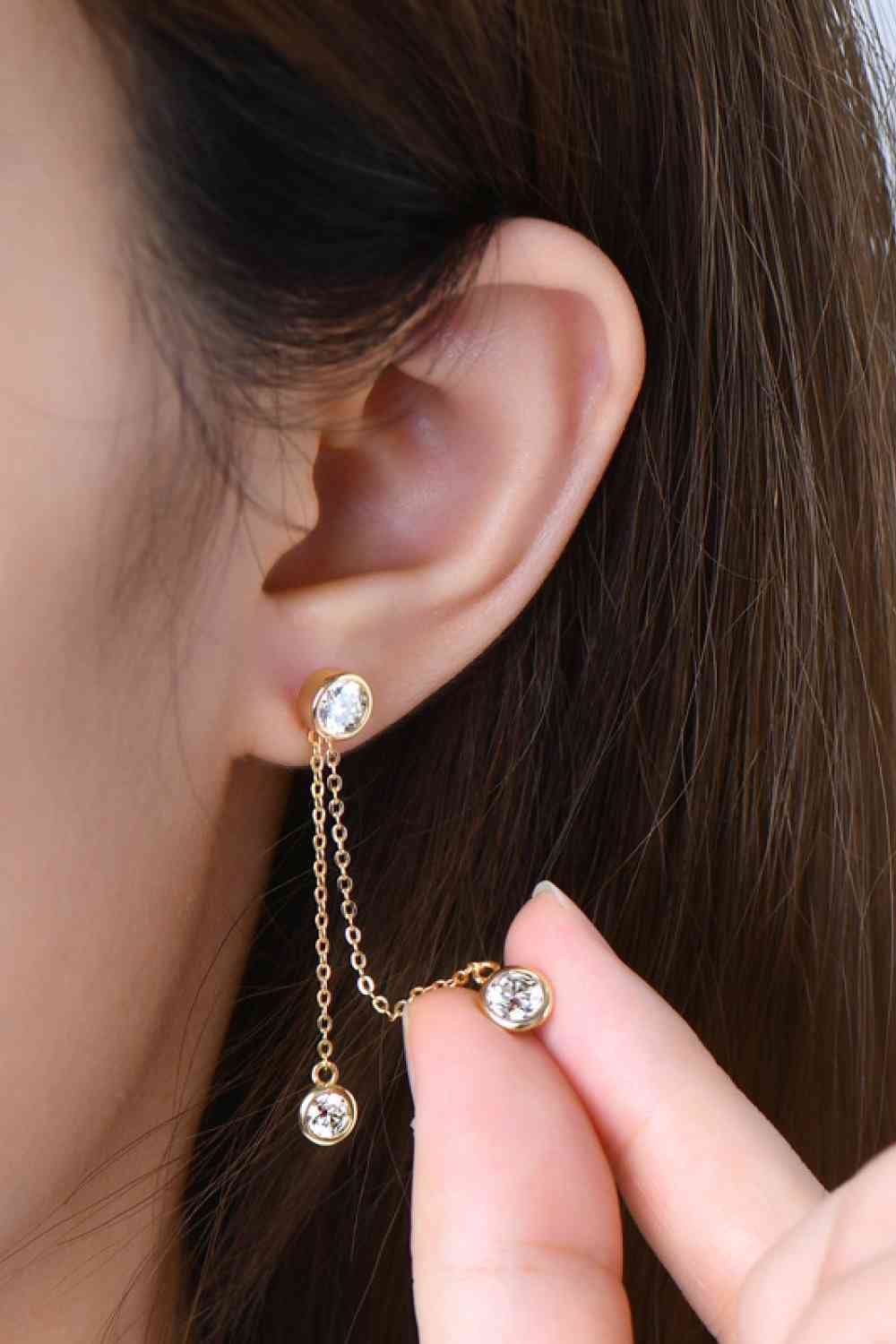 2.6 Carat Moissanite 925 Sterling Silver Earrings free shipping -Oh Em Gee Boutique