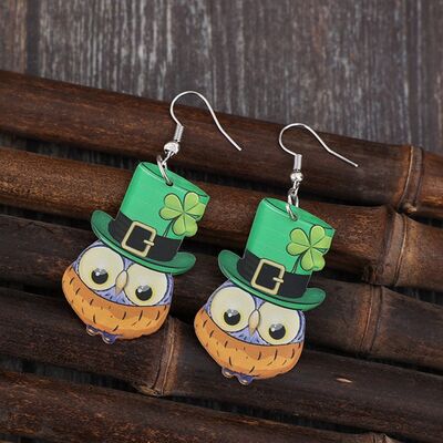 Owl Acrylic Dangle Earrings free shipping -Oh Em Gee Boutique