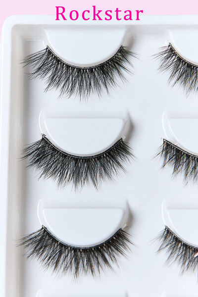 SO PINK BEAUTY Faux Mink Eyelashes 5 Pairs free shipping -Oh Em Gee Boutique