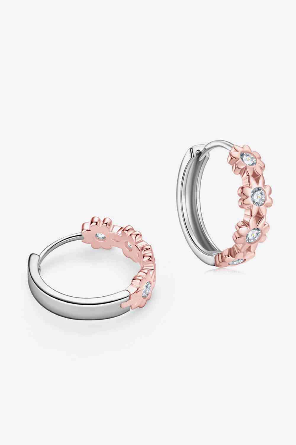 Moissanite 925 Sterling Silver Huggie Earrings free shipping -Oh Em Gee Boutique