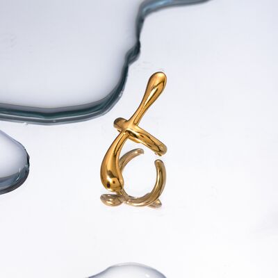 18K Gold-Plated Stainless Steel Cuff Earrings free shipping -Oh Em Gee Boutique