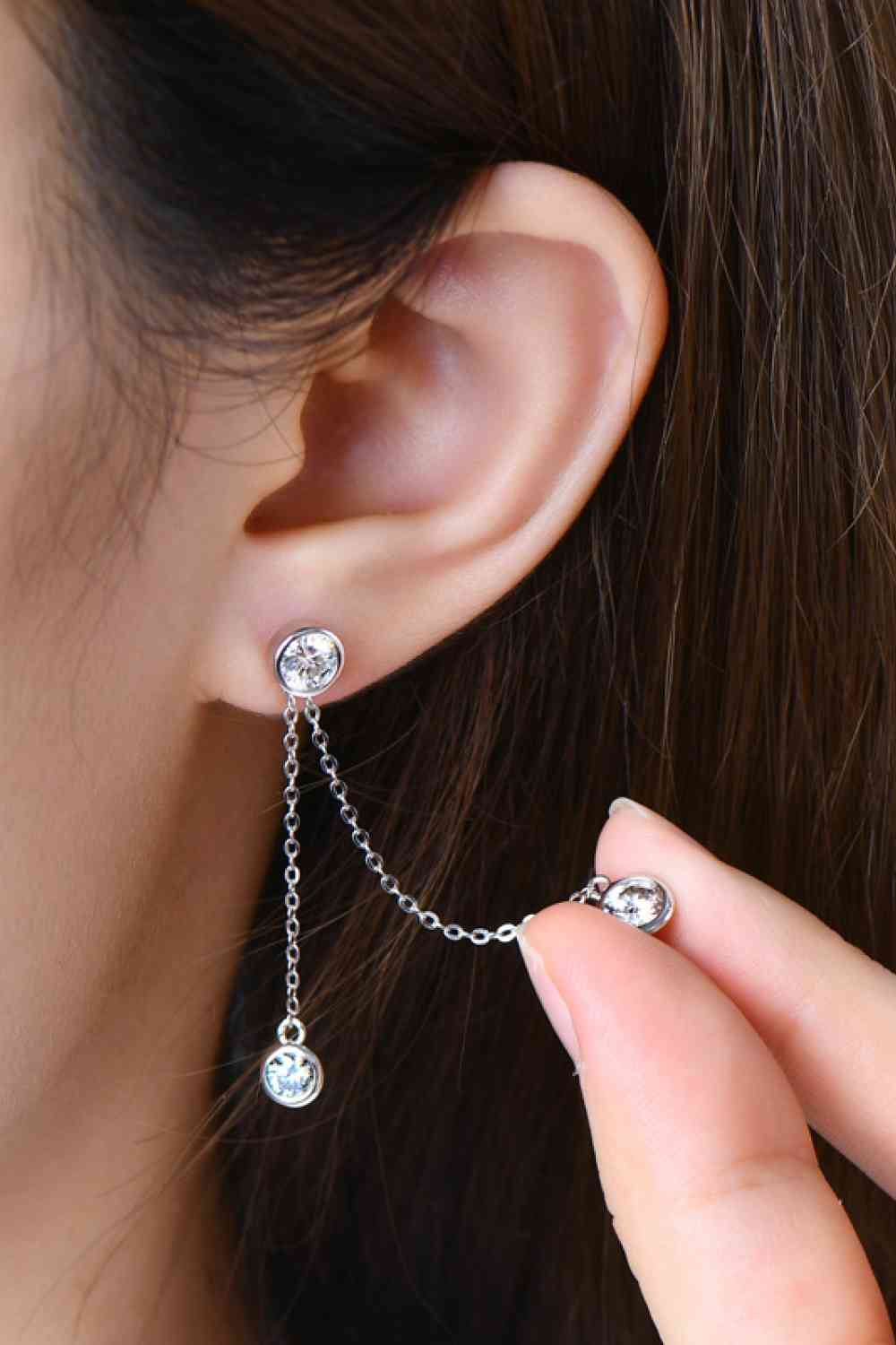 2.6 Carat Moissanite 925 Sterling Silver Earrings free shipping -Oh Em Gee Boutique