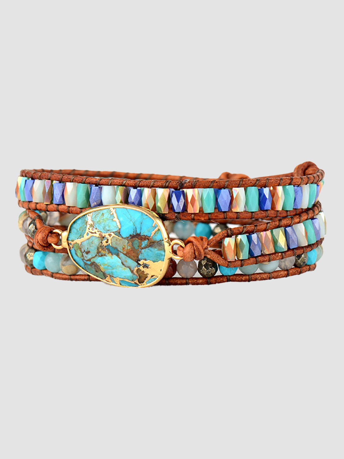 Triple-Layer Natural Stone Bracelet free shipping -Oh Em Gee Boutique