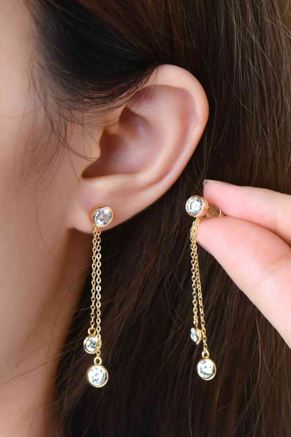 2.6 Carat Moissanite 925 Sterling Silver Earrings free shipping -Oh Em Gee Boutique