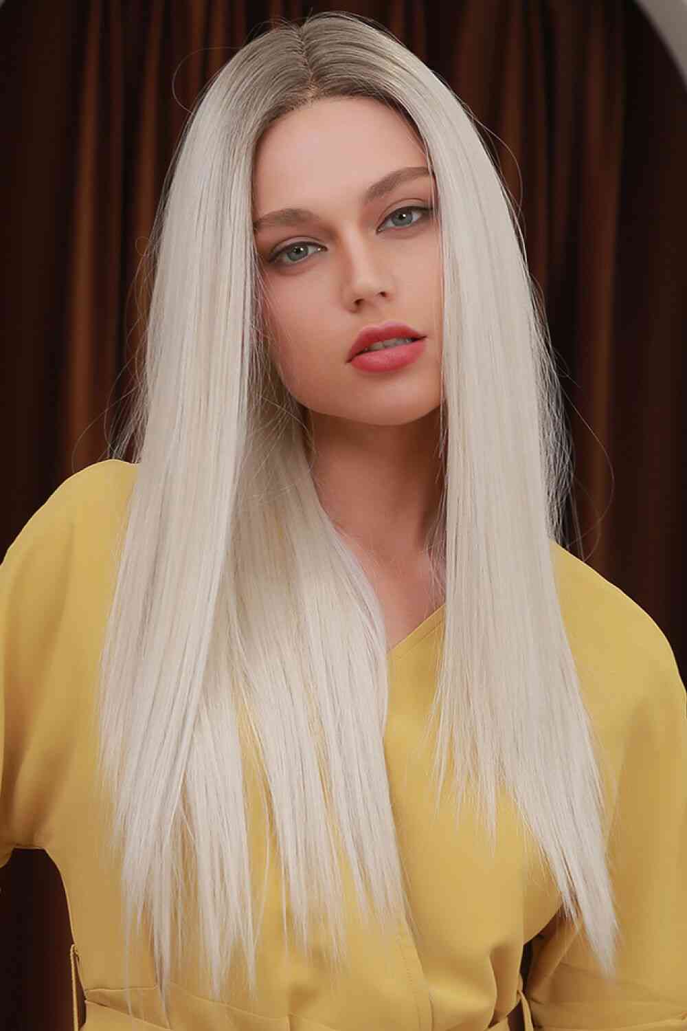 13*2" Lace Front Wigs Synthetic Long Straight 26" Heat Safe 150% Density free shipping -Oh Em Gee Boutique