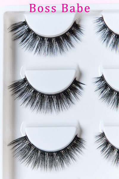 SO PINK BEAUTY Faux Mink Eyelashes 5 Pairs free shipping -Oh Em Gee Boutique