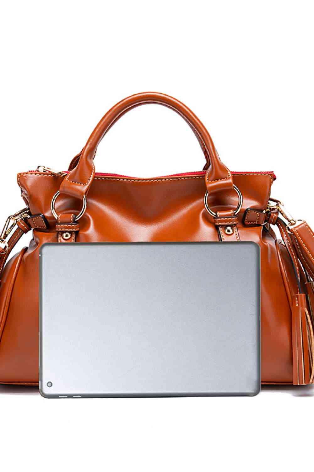 PU Leather Handbag with Tassels free shipping -Oh Em Gee Boutique