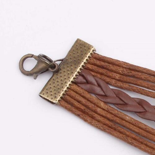 Alloy PU Leather Rope Bracelet free shipping -Oh Em Gee Boutique