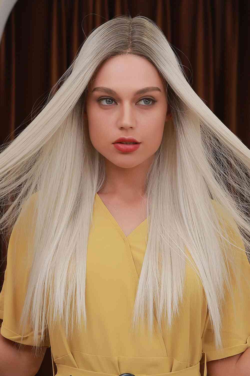 13*2" Lace Front Wigs Synthetic Long Straight 26" Heat Safe 150% Density free shipping -Oh Em Gee Boutique
